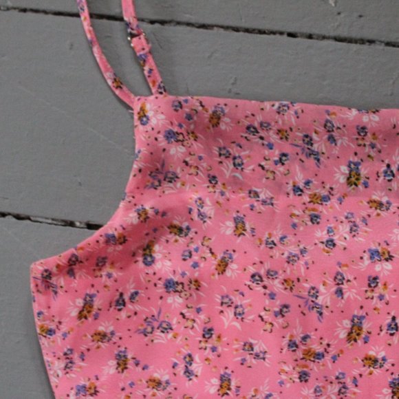 Pink chiffon midi cowl neck DOLLSKILL small - Picture 5 of 7